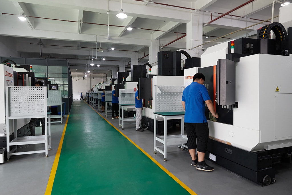 3 axis,4 axis, and 5 axis CNC Machining workshop of Machined In China 